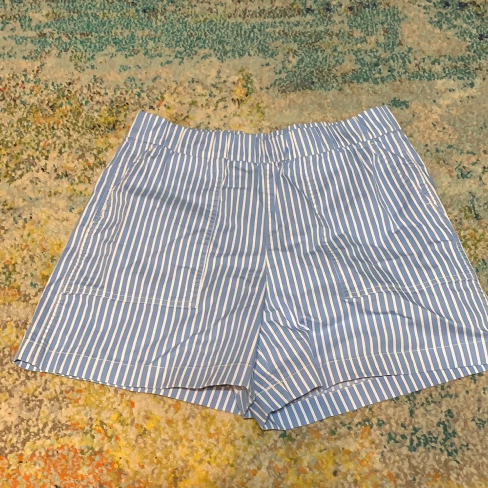Pull-on camp shorts in stripe